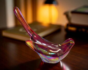 Rare Fenton Pink Happiness Bird – Vintage Art Glass Sculpture - Etsy