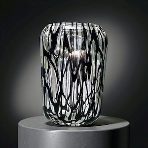 Vintage Large Modernist Handblown Murano-Style Vase