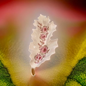 Vintage Old Nuremberg Leaf Shaped Bavaria Germany Dish, Trinket Dish