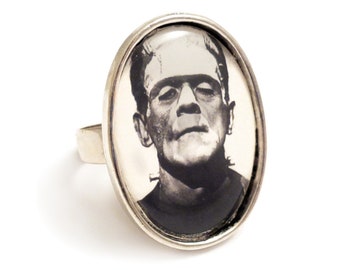 Adjustable unisex gothic Frankenstein's monster ring Boris Karloff 1931