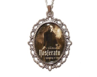 NOSFERATU vampire necklace pendant - Gothic silver necklace - A symphony of horror 1922 Dracula goth