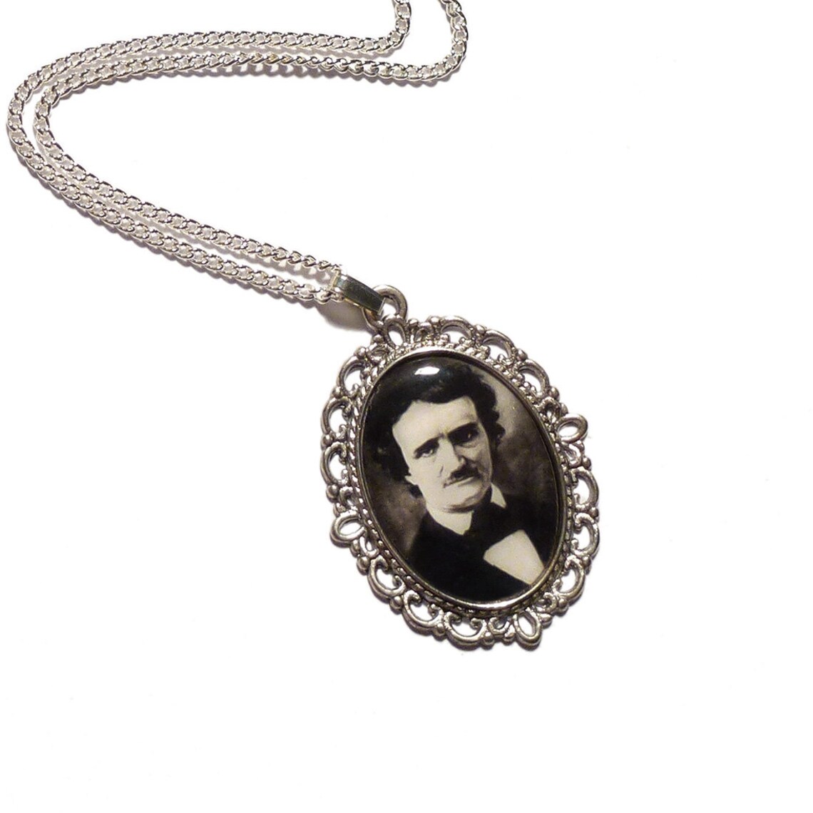 Victorian Edgar Allan Poe Necklace the Raven Nevermore Etsy