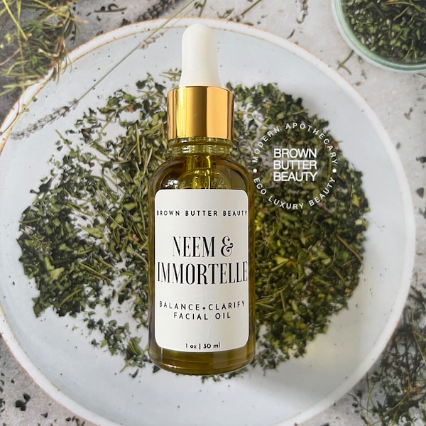 Neem Immortelle Facial Oil | Balancing Hydrates and Revitalizes Skin