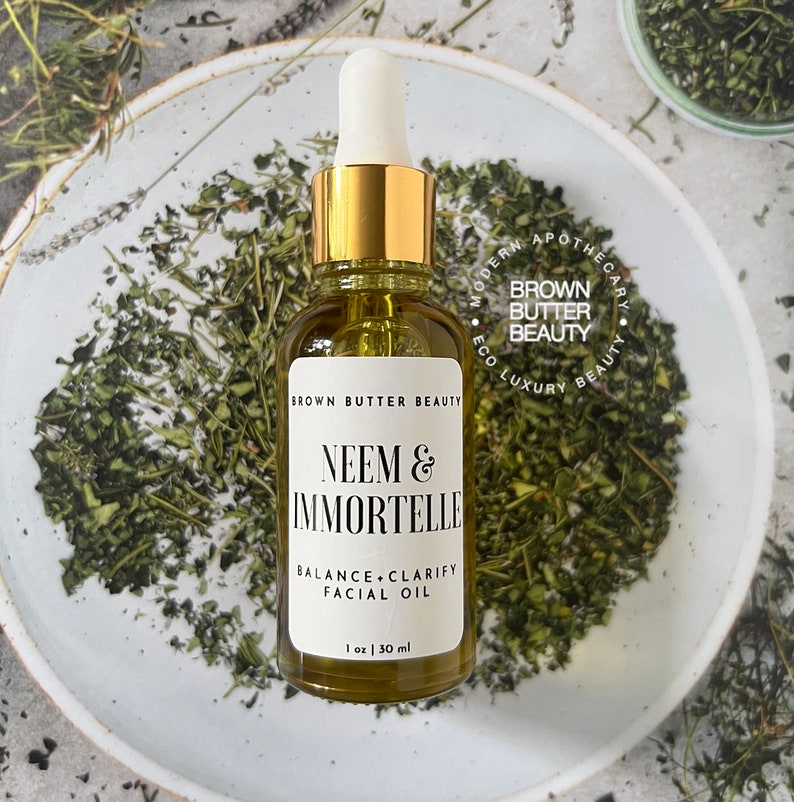 Neem Immortelle Facial Oil Balancing Hydrates and Revitalizes Skin image 1