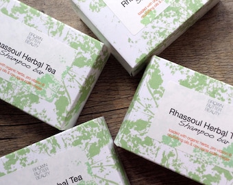 Rhassoul Herbal Solid Shampoo Bar - mit rohem Apfelessig - Organische Kräuterformel
