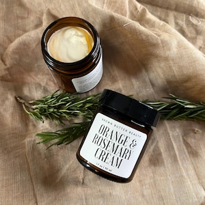 Orange Rosemary Cream |  for rough hands, feet, elbows and knees | 1.7 size