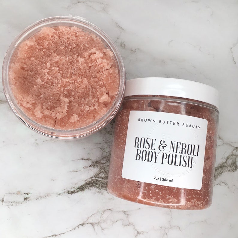 Sugar Scrub Body Polish Natural Scrub Rose and Neroli Etsy