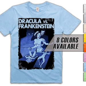 Dracula vs. Frankenstein V1 Men&#39;s T Shirt all sizes S-5XL 8 Colors available
