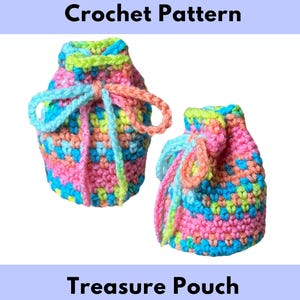 Schatz Beutel Häkelanleitung | Würfelbeutel Einfaches Häkelmuster | Kleine Geschenktüte, Kordelzug, Häkelmuster