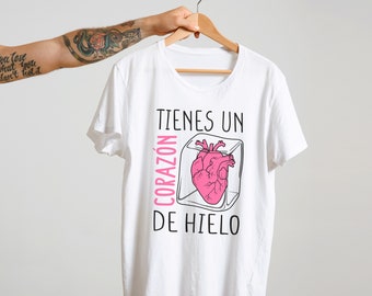 Camiseta unisex de manga corta / Blanca / Corazón de Hielo / Love Sucks