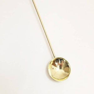 Minimalist Large solid brass cocktail spoon. Large brass serving spoon. Handmade long handled brass spoon. Brass salad servers. Wedding gift