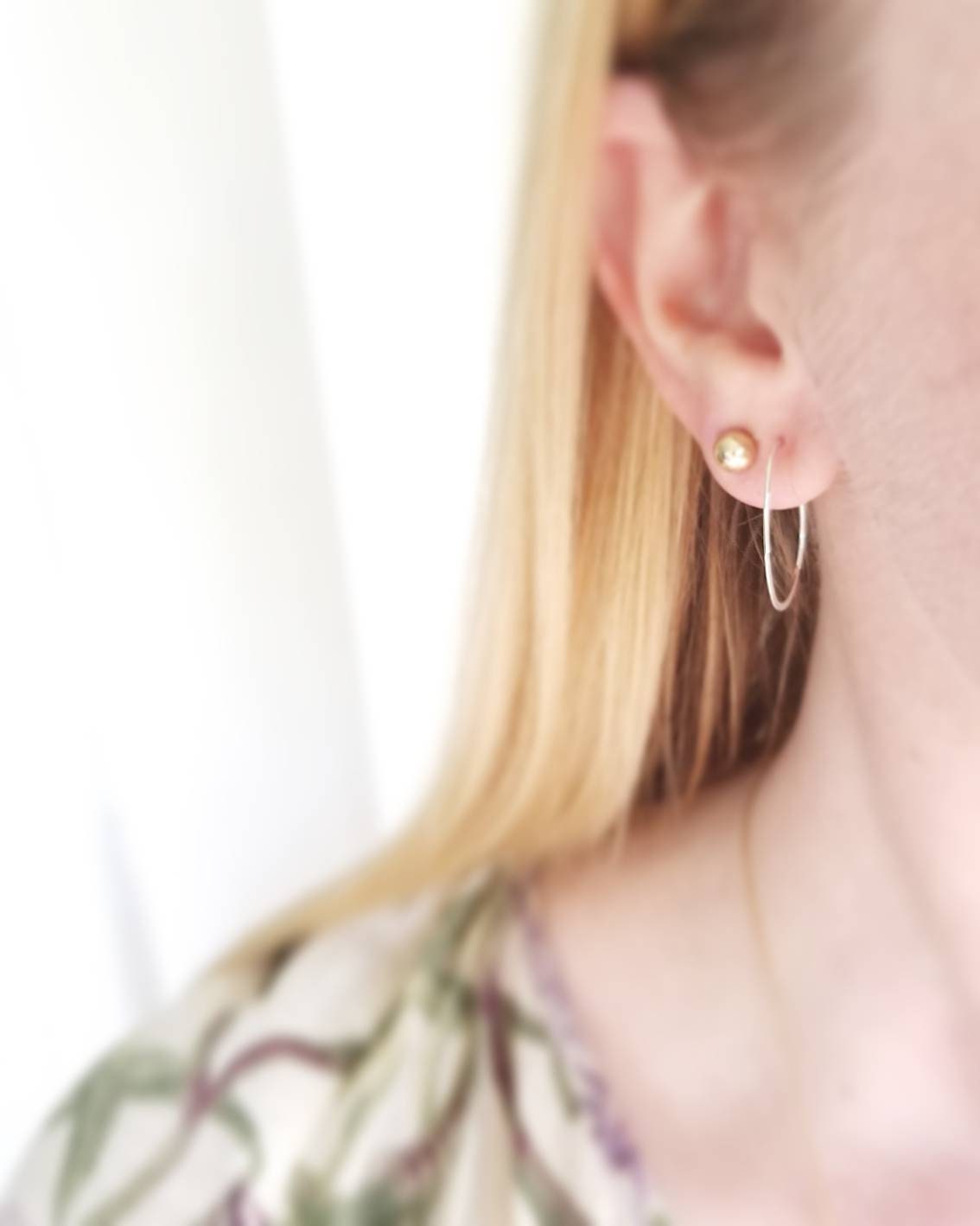 [KATENKELLY] 925Silver☆Skinny Oval Hoop Earrings Oval Hoop Earrings Sterling Silver 47mm | Kay