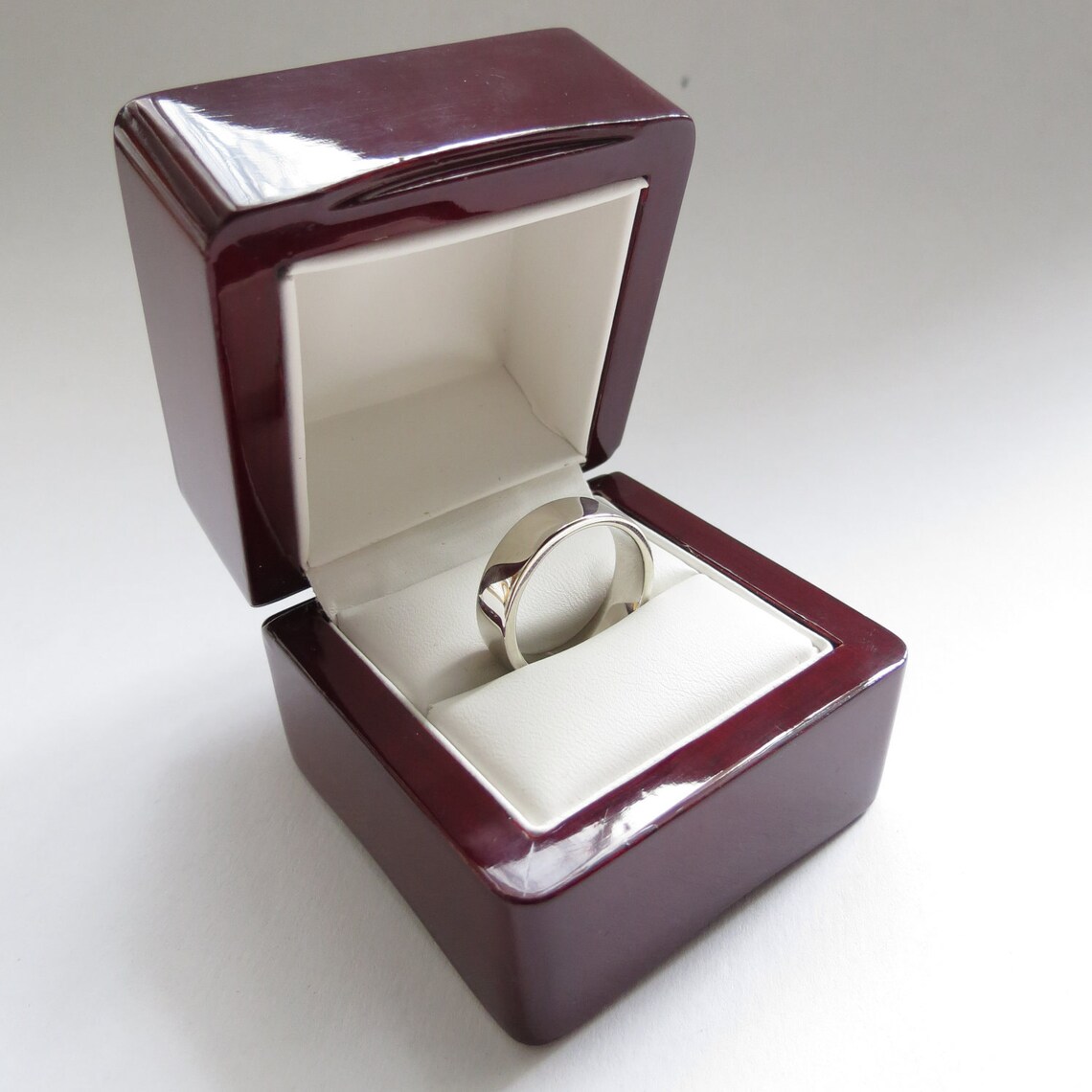 Mens Custom Heavy 10K White Gold Heavy Solid High Polished Etsy