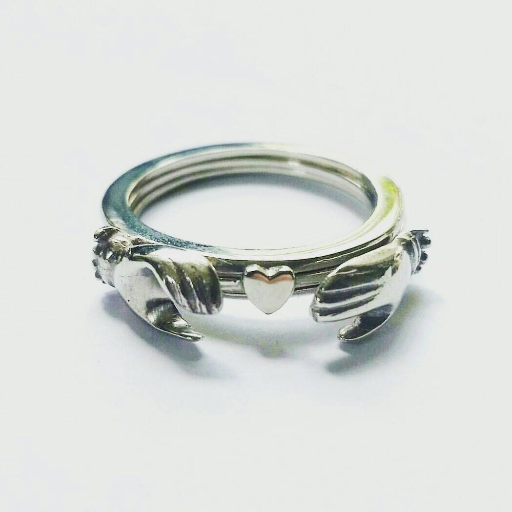 14K Gold Gimmel Ring Antique Fede Ring Gold Engagement Ring | Etsy