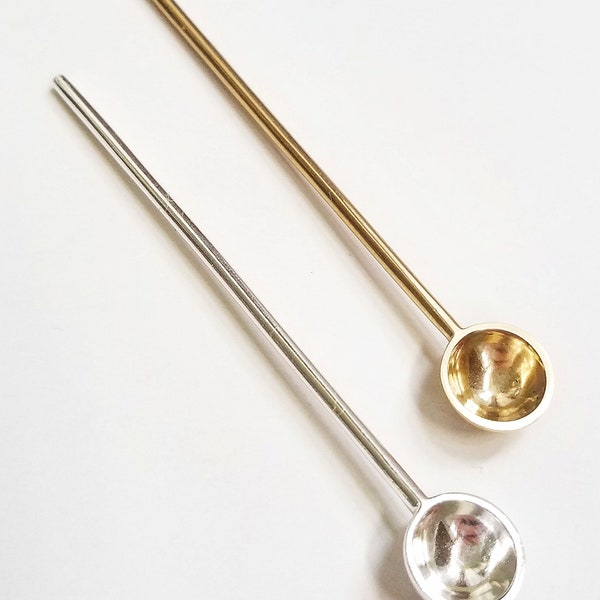 Sterling Silver salt spoon. Delicate handmade silver spoon. Solid 925 Sterling silver spice spoon. Hostess gift.