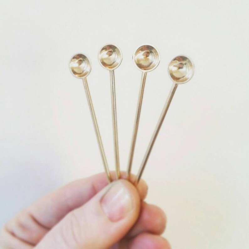 Solid Brass small Salt or Spice Spoon - Thumbnail 3