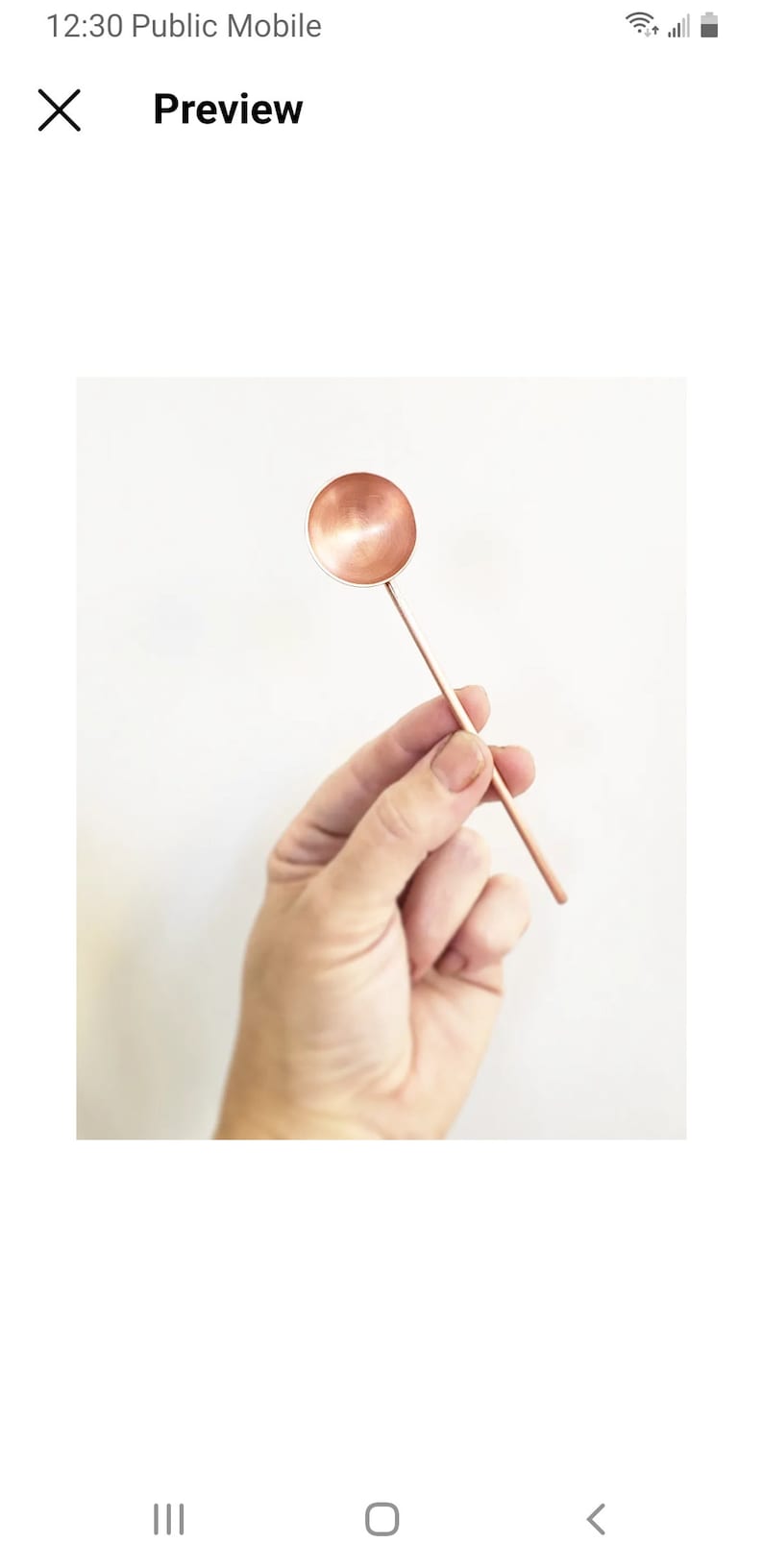 Handmade copper salt cellar spoon. Copper berry spoon. Clay mask cosmetics spoon. Copper serving spoon. Copper jam spoon. Hostess gift. image 3