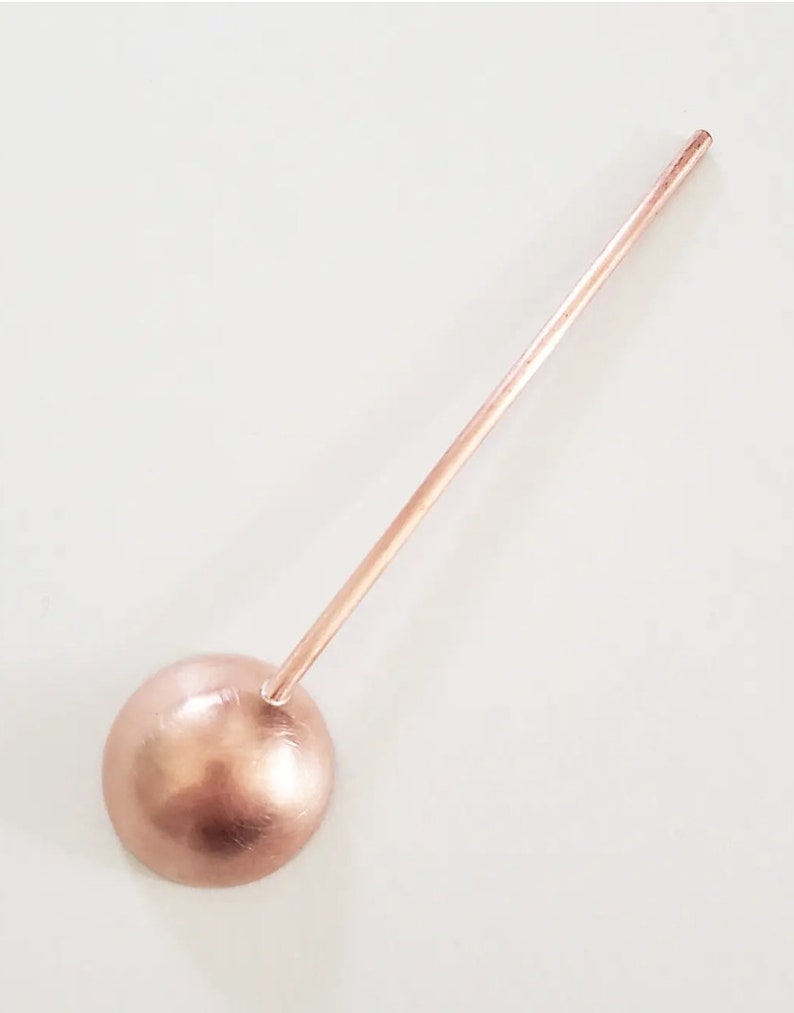 Handmade copper salt cellar spoon. Copper berry spoon. Clay mask cosmetics spoon. Copper serving spoon. Copper jam spoon. Hostess gift. image 5