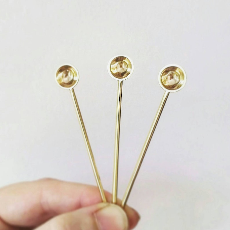Solid Brass small Salt or Spice Spoon - Thumbnail 4