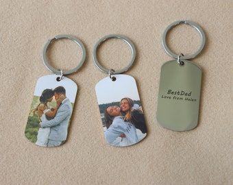 Personalized Photo Keychain, Drive Safe, First Time Mom Dad - Birthday, Anniversary, Father's Day, Father's Day Gifts