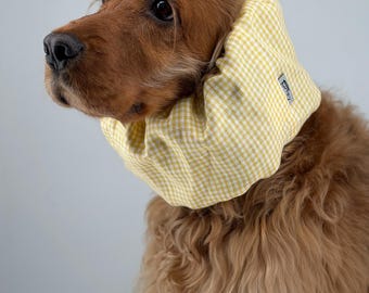 Scaldacollo in lino leggero e traspirante per Cavalier King Charles Spaniel, Cocker Spaniel, scaldacollo, copriorecchie e protezione contro le lumache d'erba