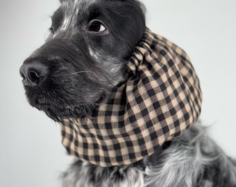 El más vendido: Snood de lino ligero y transpirable para Cavalier King Charles Spaniels, Cocker Spaniels, cubreorejas, calentador de cuello y snood de hierba para perros.