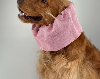 Dikke linnen snood, lichtgewicht, ademend, Cavalier Cocker Spaniel nekwarmer, oorwarmers, bescherming, spikelet snood voor honden