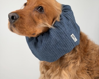 Linen Dog Snood Lightweight Breathable Chic &Elegant for Cocker Spaniels Cavaliers Ear Spikelet Protection Snood per Cani Cuello para Perros