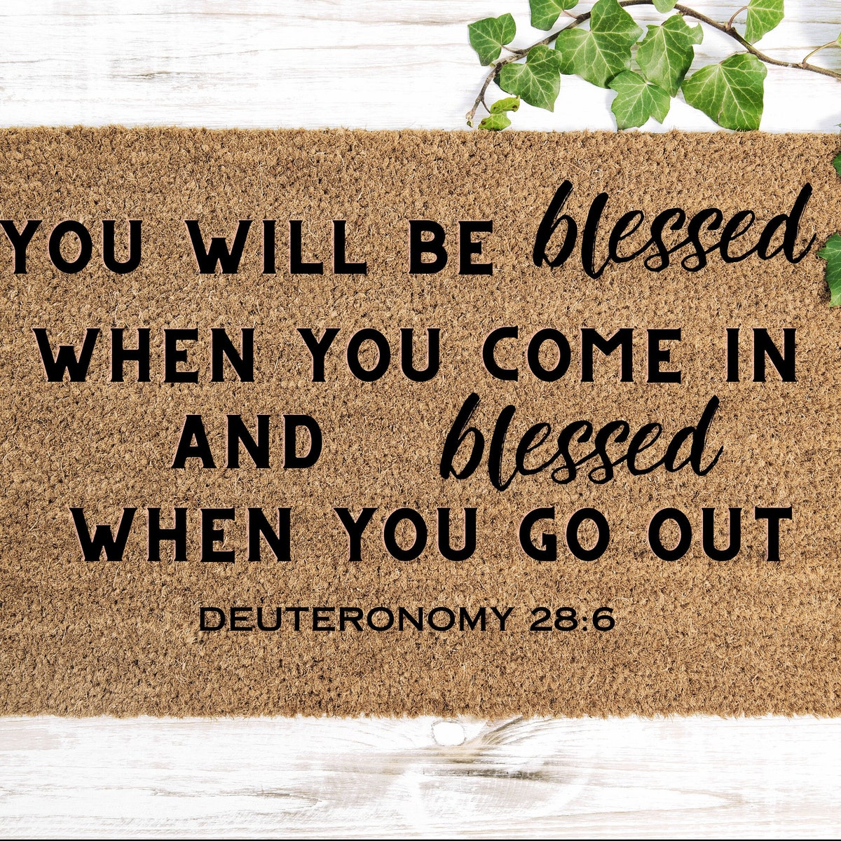 You Will Be Blessed Doormat, Christian Doormat, Doormat Bible Verse, Housewarming Gift, Bible Scripture Verse, Front Door Decor, Bible Rug - Etsy