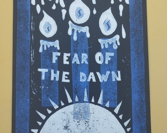 Fear of the dawn - linogravure originale