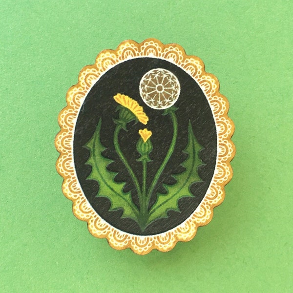 Dandelion Wood Lapel Pin