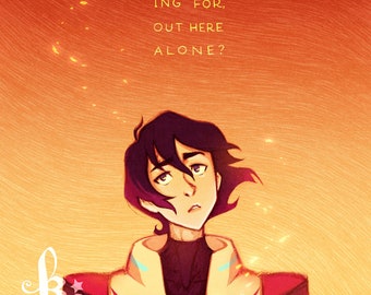 Red Eyes 11x17" Poster Print - Keith Voltron Legendary Defender fan art illustration