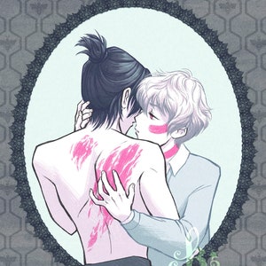 Littekens Shion /Nezumi 11x17 "Poster Print - No.6 anime fan art illustratie