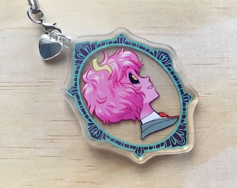 Ashido Mina Held Cameo Portrait Charm