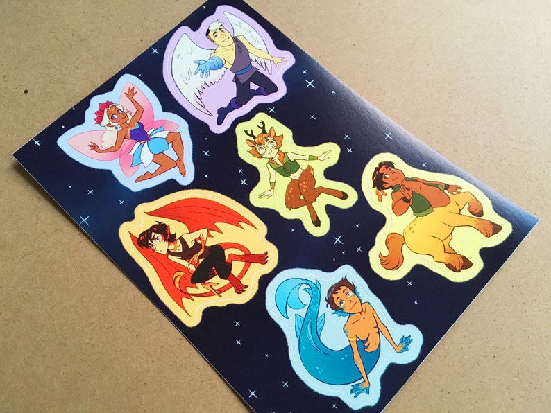 Magical Paladins 5x7 vinyl sticker sheet zdjęcie 1