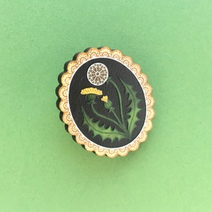 Dandelion Legno Lapel Pin immagine 2