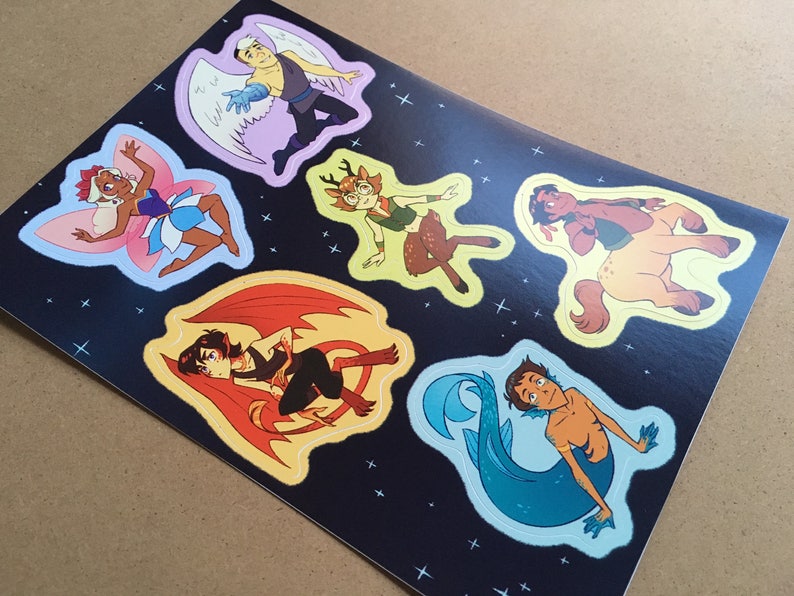 Magical Paladins 5x7 vinyl sticker sheet zdjęcie 2