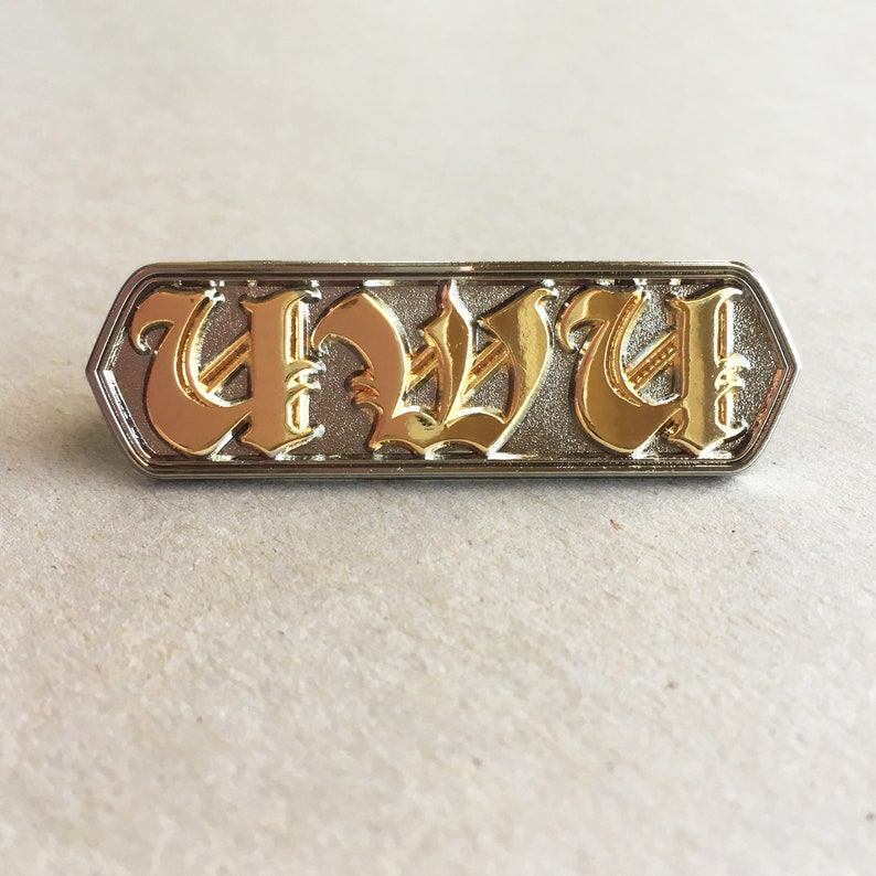 uwu Gold/Silver Metal Lapel Pin image 1