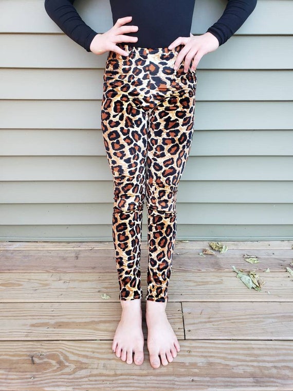 Animal Print Stretch Velvet Leggings for Baby Size 3-6 Months