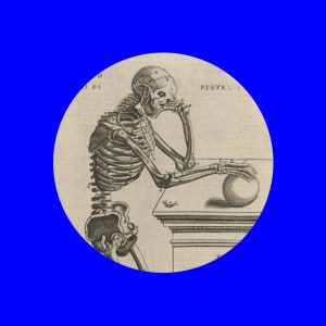 Thoughtful skeleton button