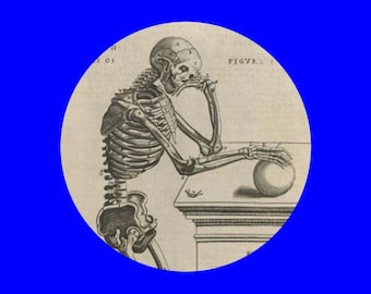 Thoughtful skeleton button