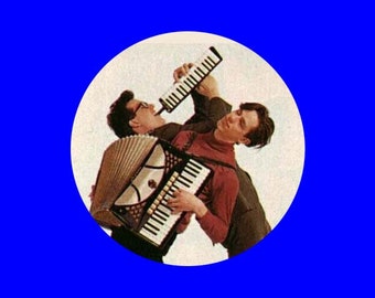 Johns with accordion and melodica button or magnet