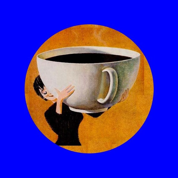 Botón gigante de taza de café - Etsy México