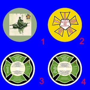 TMBG Flood album art button or magnet 4 design choices