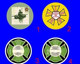 TMBG Flood album art button or magnet 4 design choices