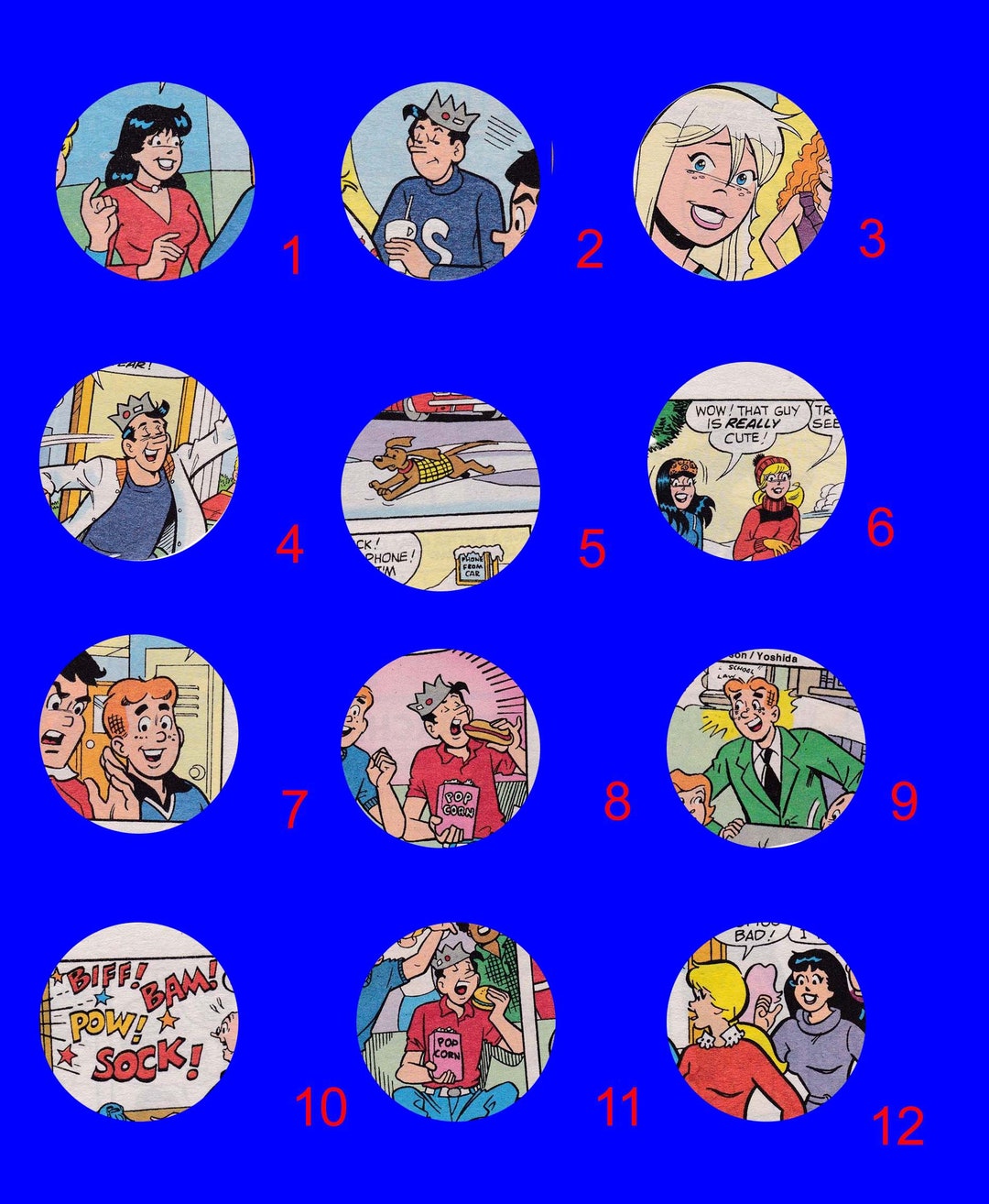 Archie Comics Button 12 Design Choices - Etsy