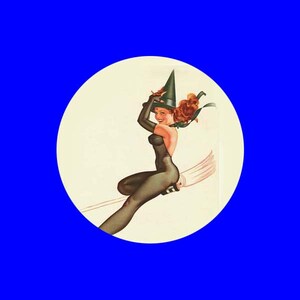 Witch pinup button
