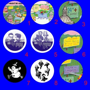 TMBG debut album art button  or magnet 9 design choices