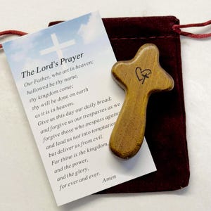 Cruz de oración de bolsillo personalizada