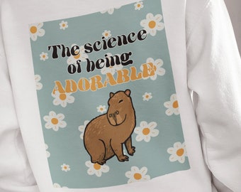Sweat Capybara Love, sweat scientifique, adorable sweat-shirt, sweat-shirt drôle confortable, cadeau enseignant, cadeau doctorat, amour de la nature, mode labo